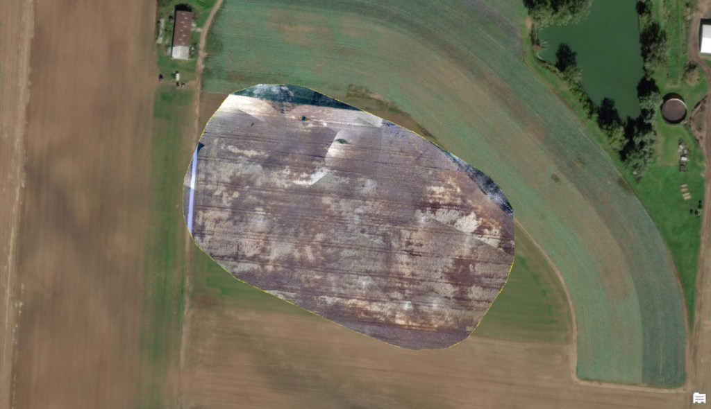 The UAV image over the  esri basemap image