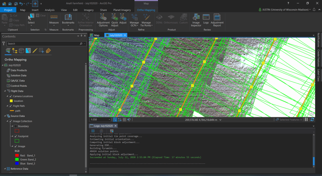 The result after running the quick adjust