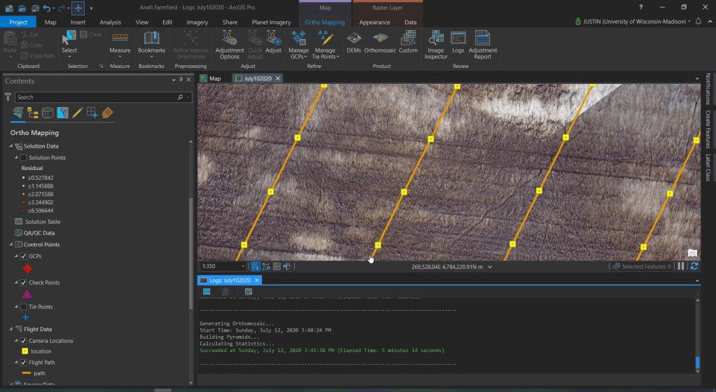Final orthomosaic product