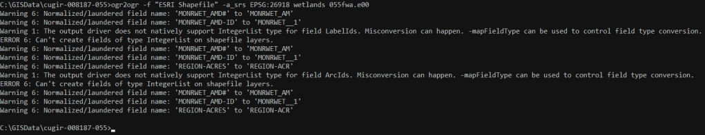 OSGeo4W with the ogr2ogr command