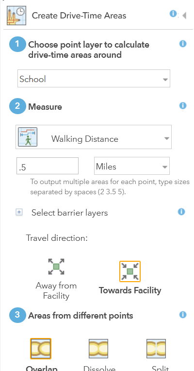 Create Drive-Time Area Tool