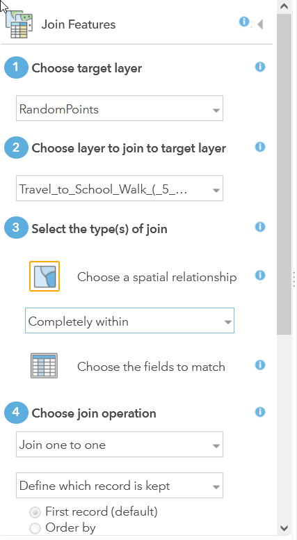 Joining the Points with the Drive-Time Area results