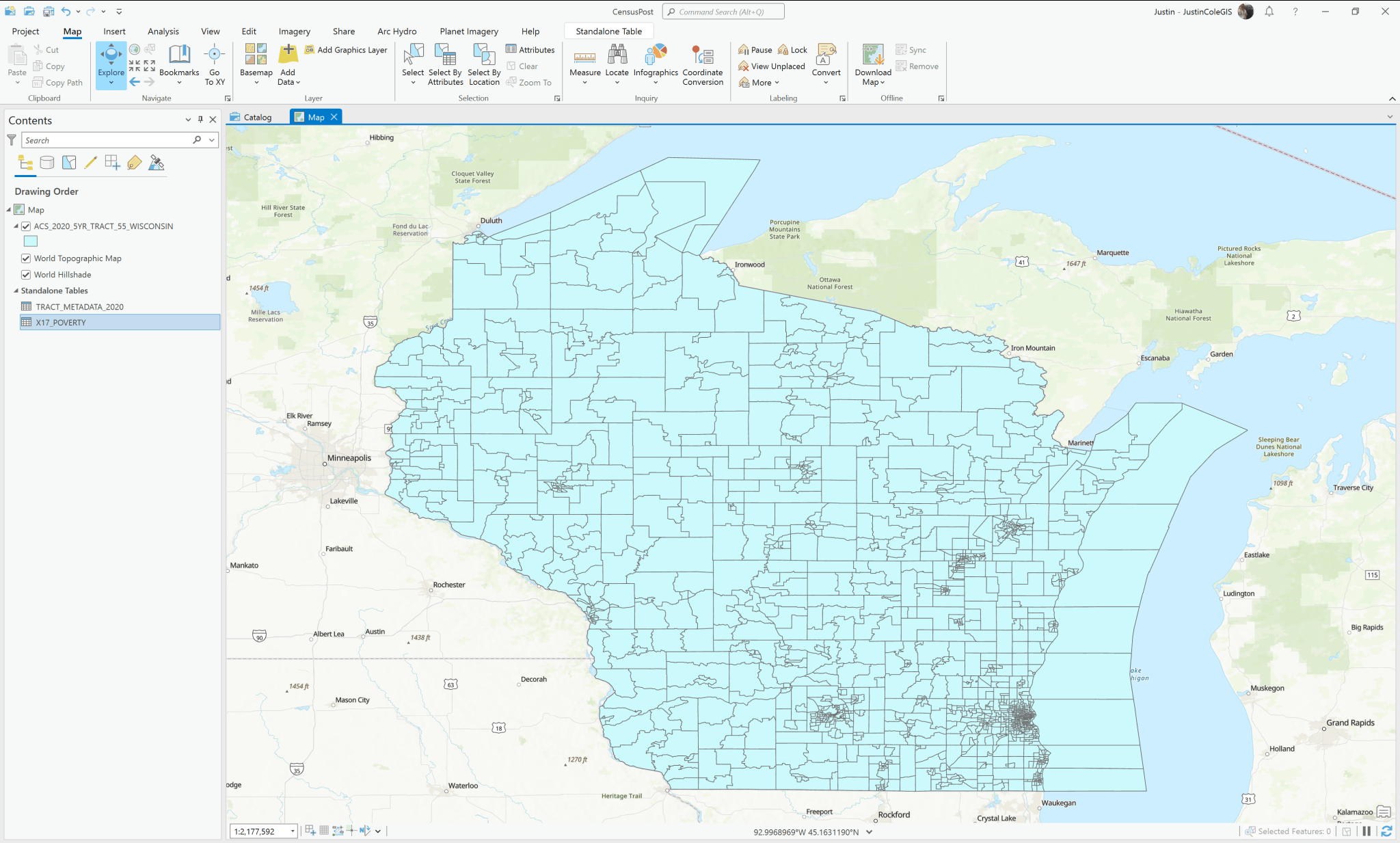 “Quick and Easy” Census Data in GIS – Part 1 – Justin's GIS Blog